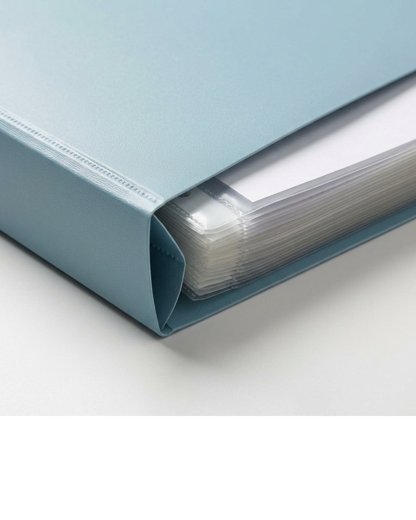 OAKD A4 Document Storage Album Mist Blue 40 Pockets